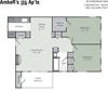 Two bedroom floor plan layout